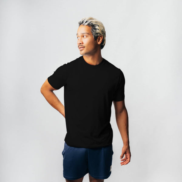 CLEAN I Natural Athleisure Shirt - schwarz