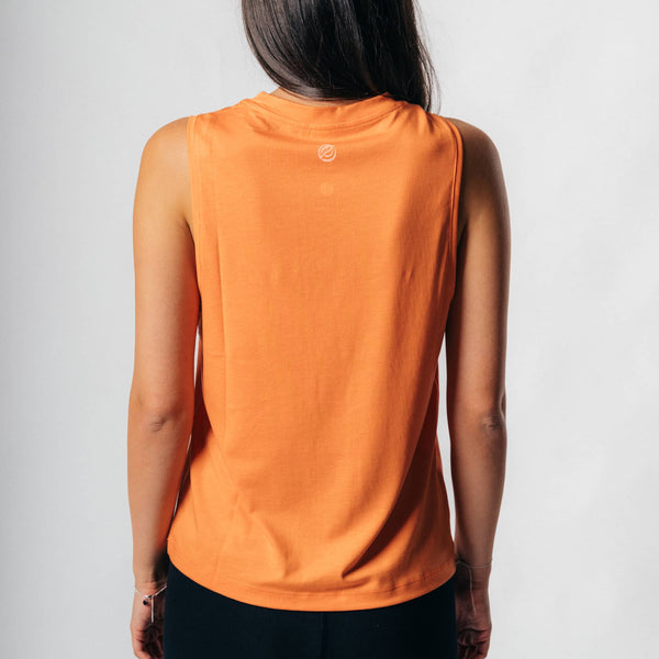 RISE I Natural Loose Top - orange