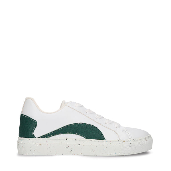 Vegan low-top white sneakers for women and men trainers lace-up casual on apple skin online on NAE Vegan Store