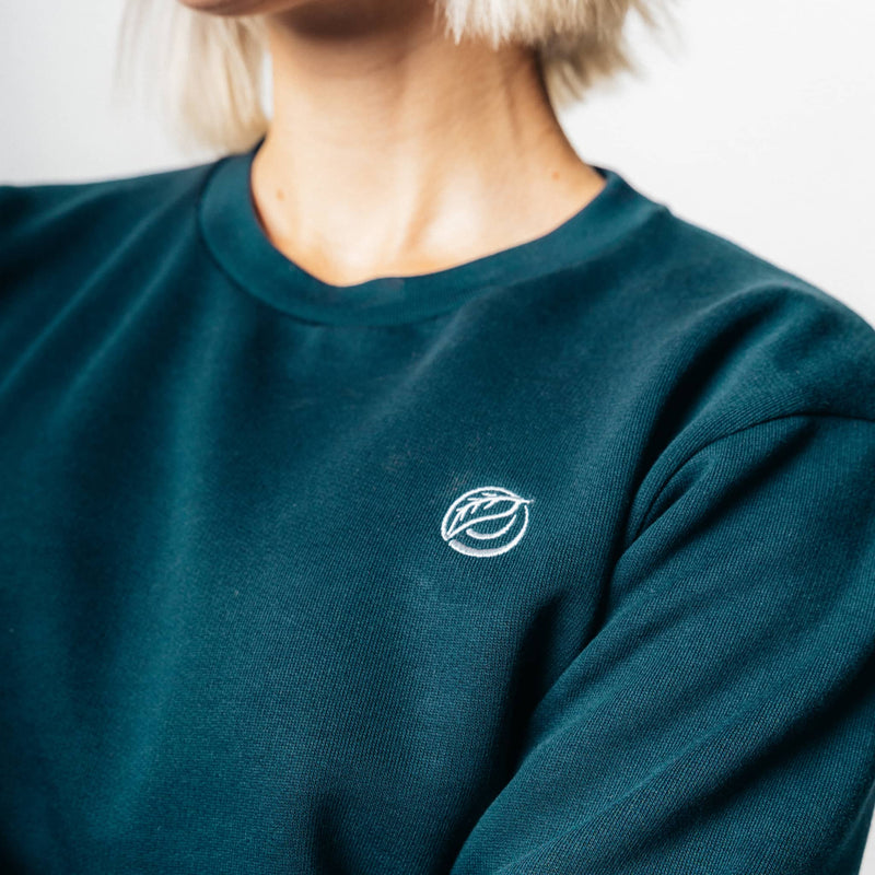 RECORD | Natural Crewneck Sweater aus Bio-Baumwolle - navy blau