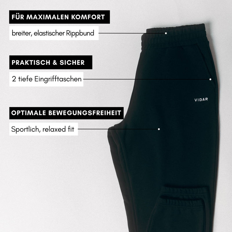 ALL COURT I Natural Sweatpants aus TENCEL™ - schwarz