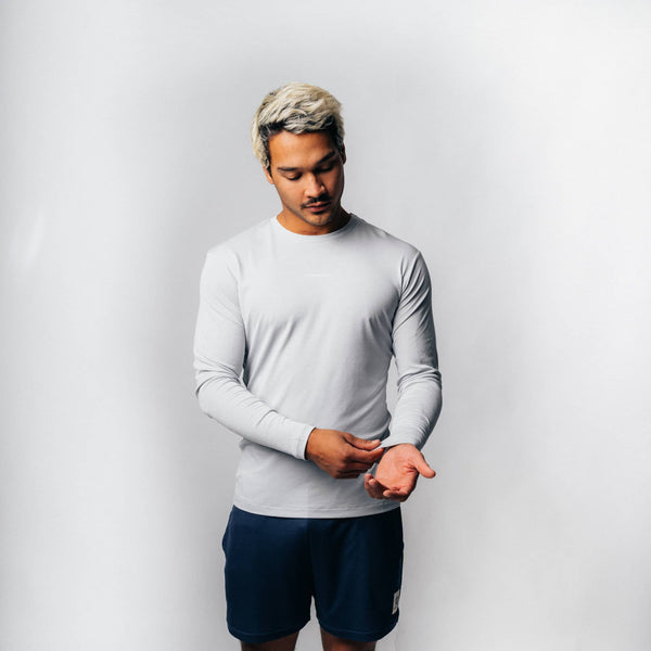 DISTANCE | Natural Performance Longsleeve - hellgrau