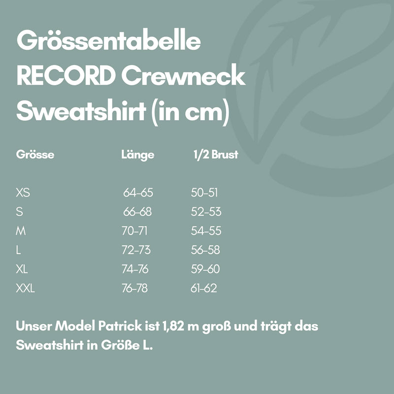 RECORD I Natural Crewneck Sweater - dunkelgrün