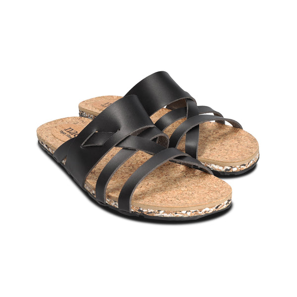 Vegane Sandalen flache Gladiator- Stil überkreuzten Riemchen gepolstertem Sohle | NAE