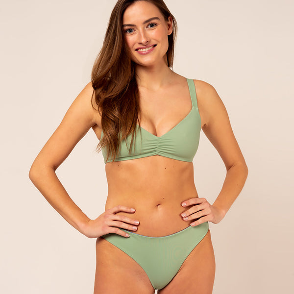 Ruffle Bikini Top - green