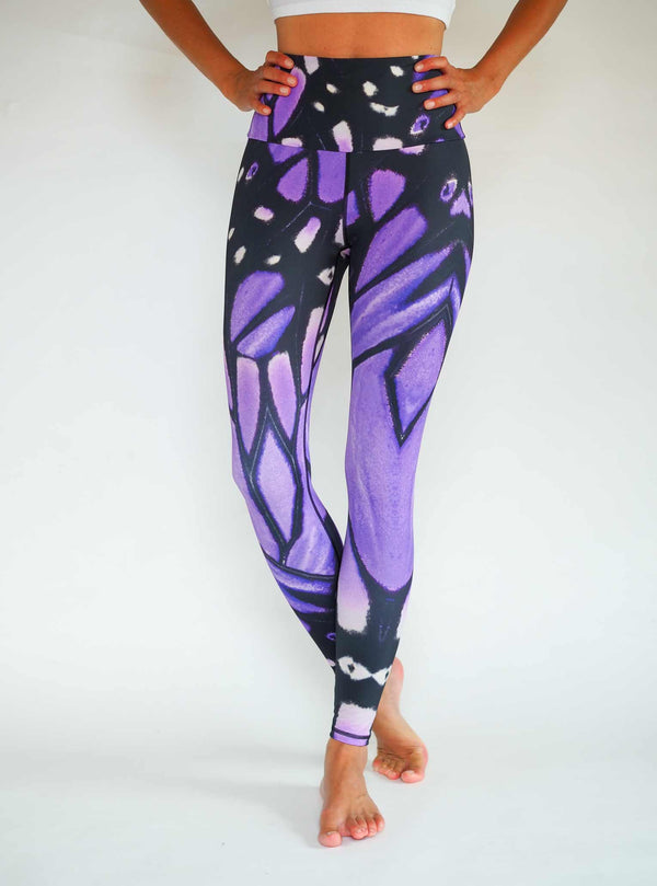 Yoga Leggings LILAC BUTTERFLY